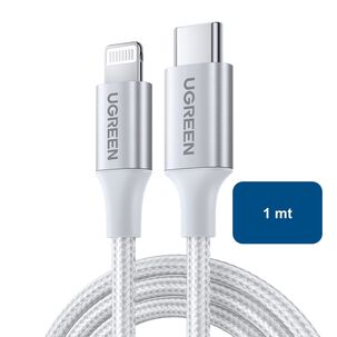 Cable Usb-c A Lightning (iphone) Bco Certificado 1mt Ugreen